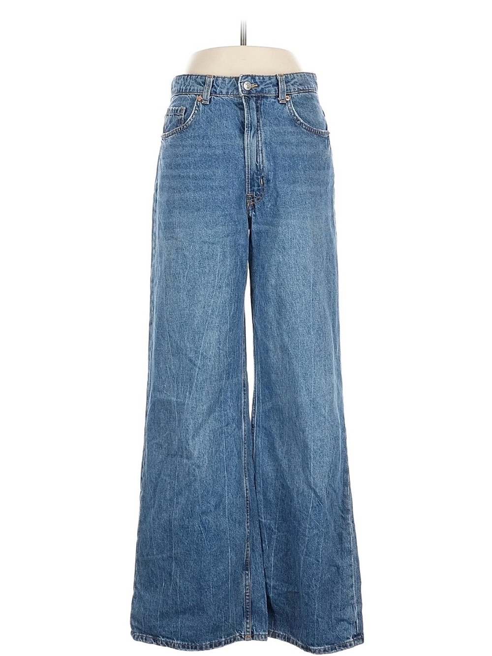 H&M Light Blue Wide-Leg High-Rise Jeans